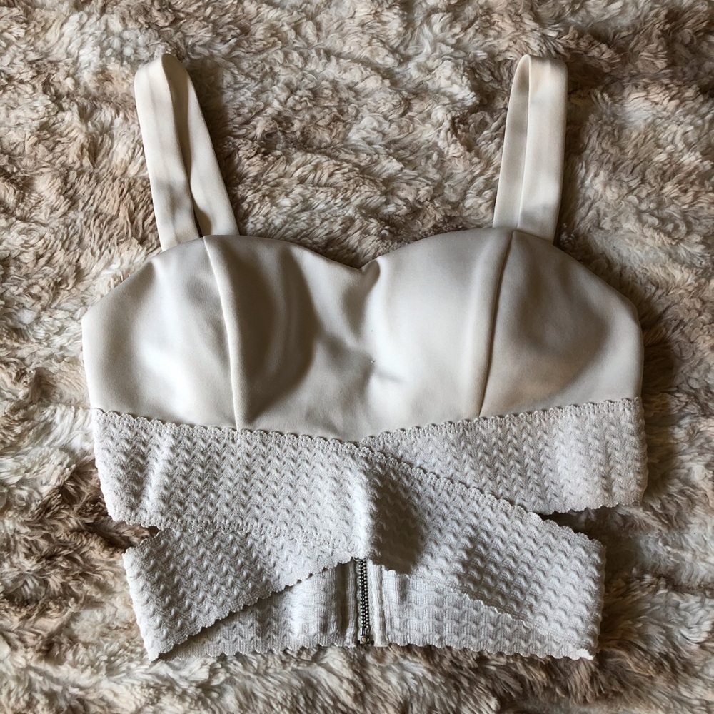 White crop top